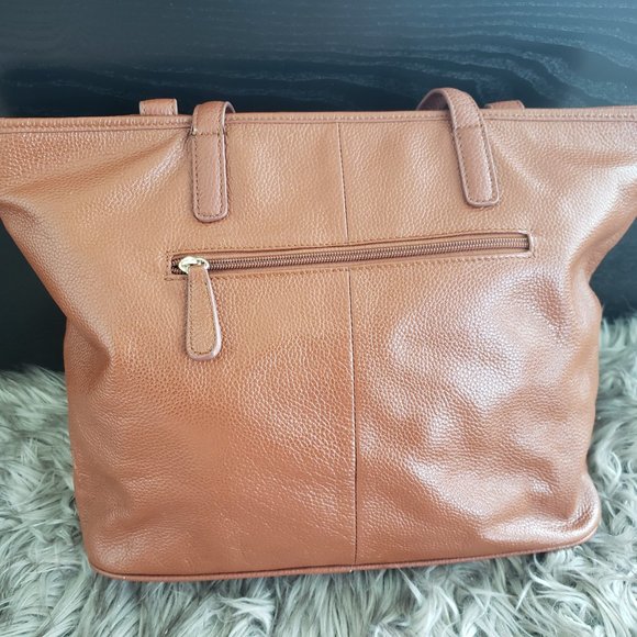 KGB Black Label Brown Leather Tote - Picture 2 of 11